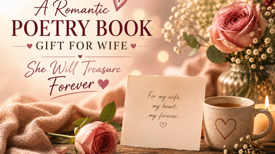Romantic poetry book gift for wife