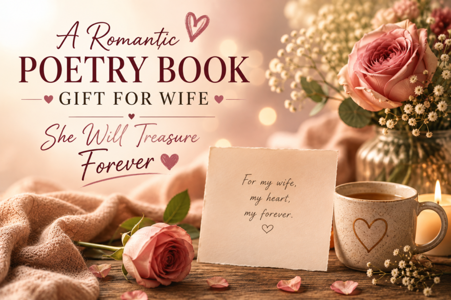 Romantic poetry book gift for wife